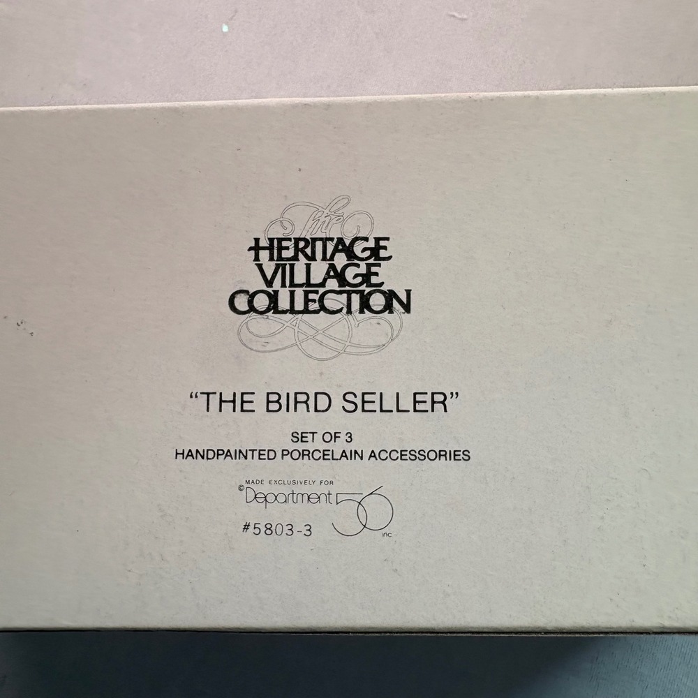 Dept 56 Heritage Village The Bird Seller Set of 3 Figurines 5803-3 READ - Picture 4 of 4